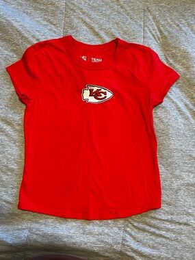 NFL Red Kansas City Chiefs Kids Short Sleeve T-Shirt